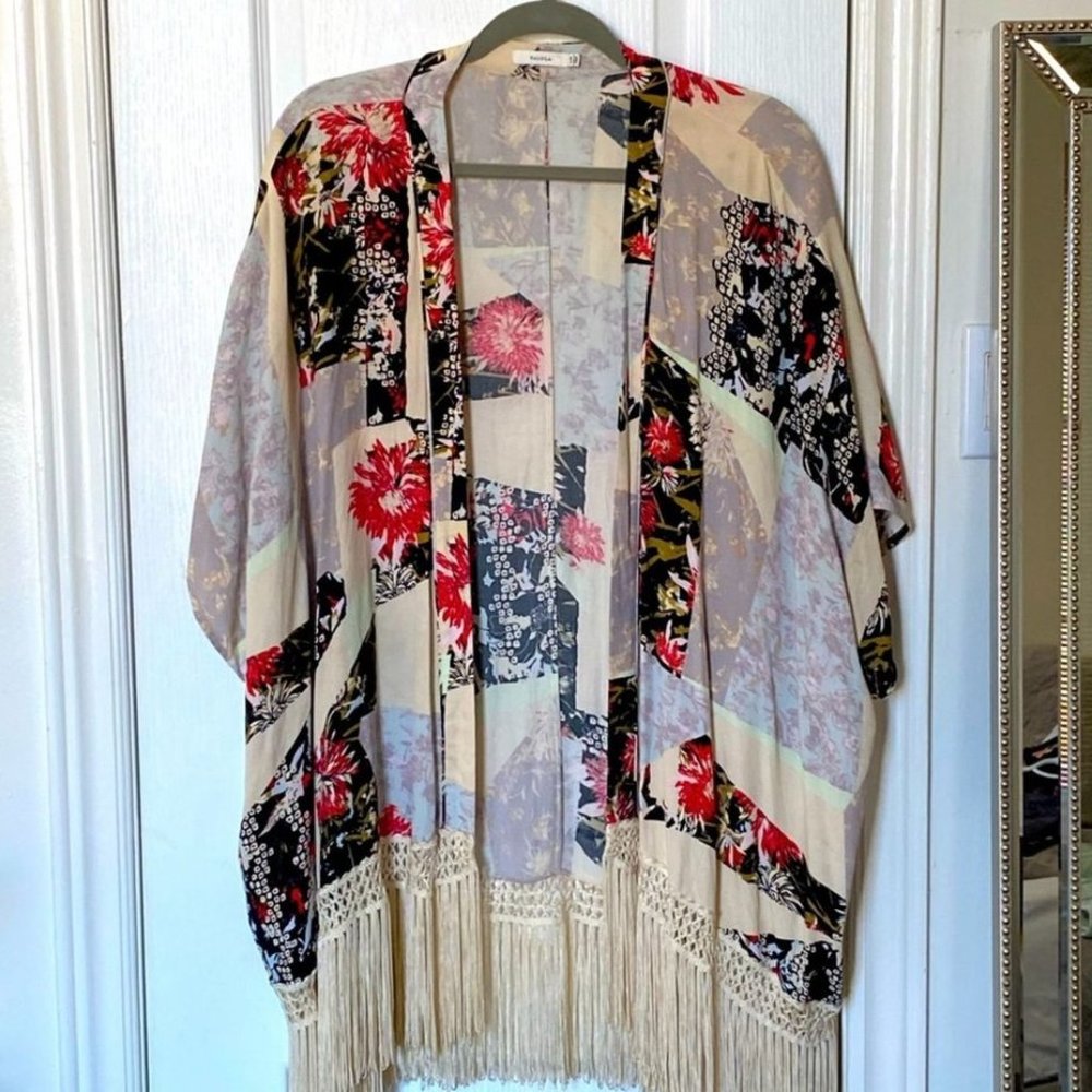 Anthropologie Cape with Fringe Detail